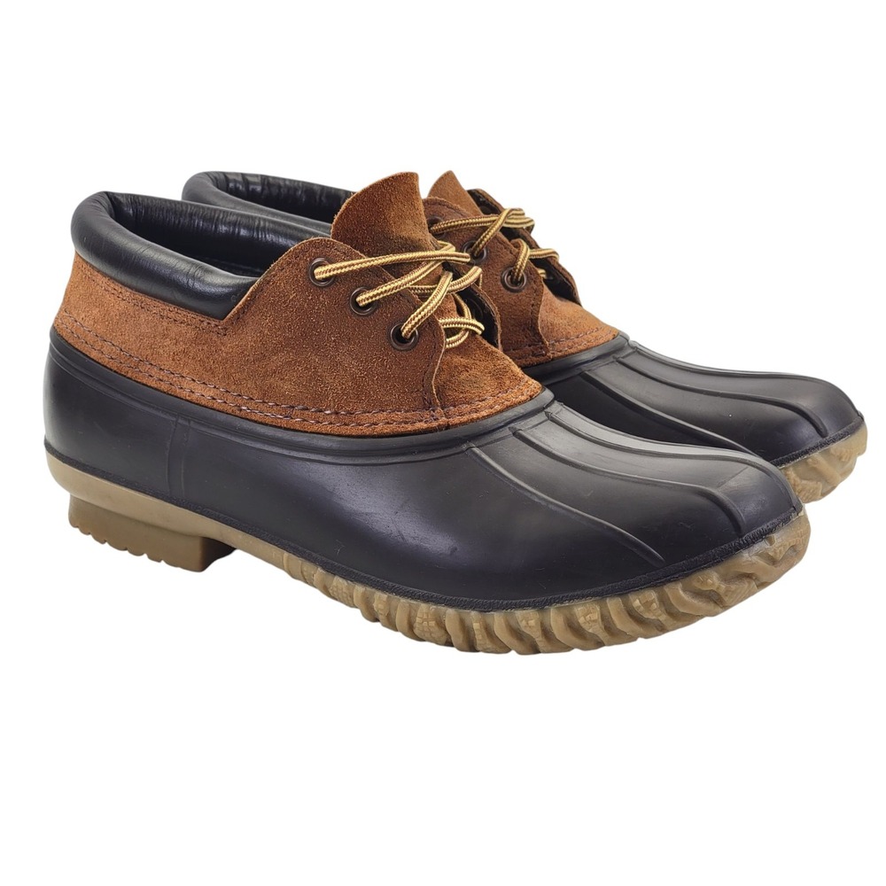 LaCrosse Men's Brown Leather Duck Boots Waterproof Hunting Fishing Size 9